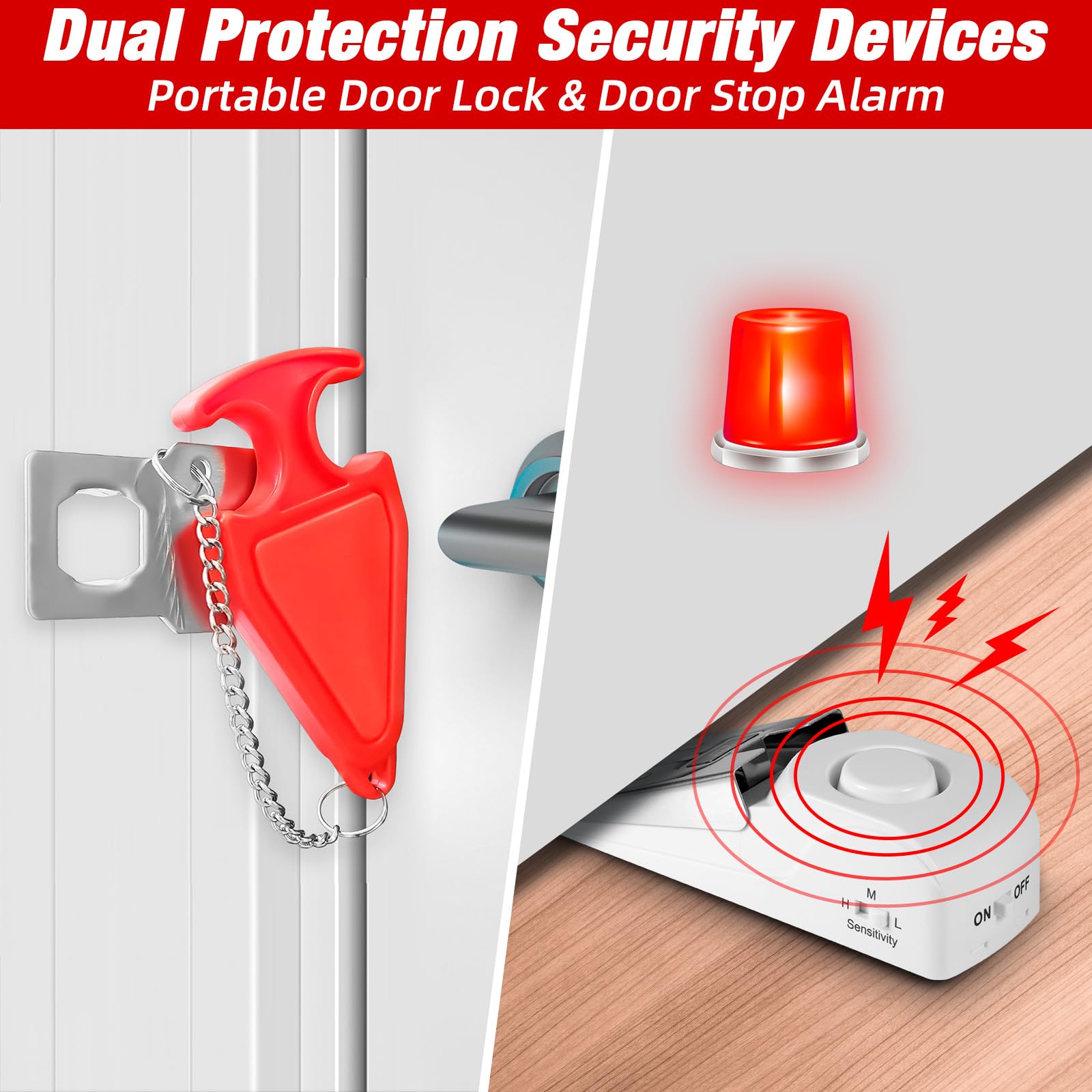 Portable Door Stop Alarm Trave - Door Stop Alarm recensione e prezzo
