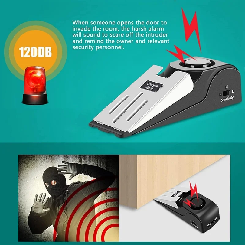 120db Wireless Door Stop Stopp - Door Stop Alarm recensione e prezzo
