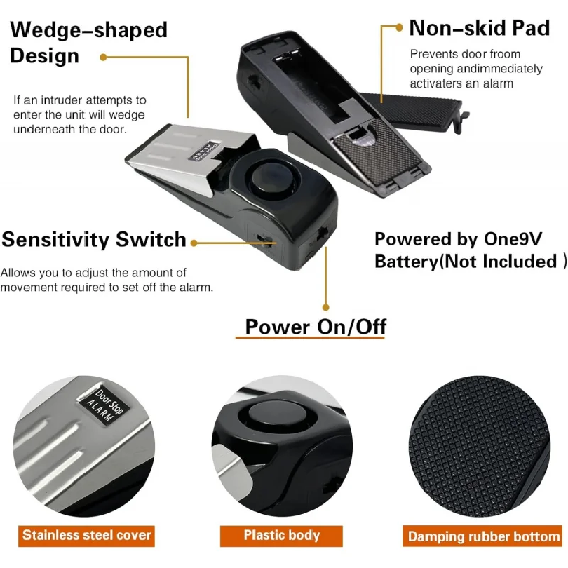 120db Wireless Door Stop Stopp - Door Stop Alarm recensione e prezzo