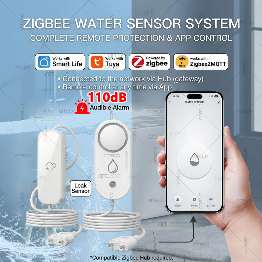 Zigbee Water Leak Sensor Flood - Water Alarm Sensor recensione e prezzo