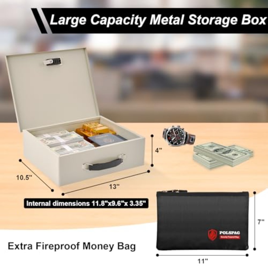 Fireproof Document Box with Ke - Fire Safe Document recensione e prezzo