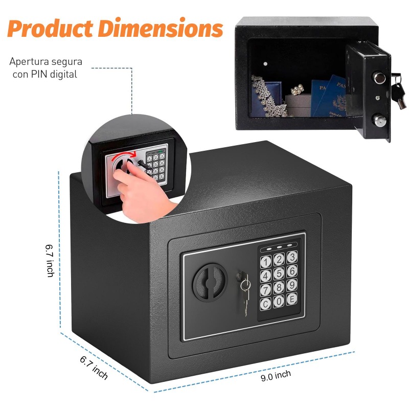 Digital Electronic Safe Box wi - Lockbox Key Secure recensione e prezzo