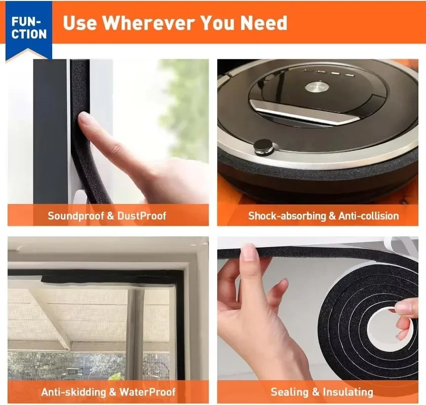 Thick Foam Window Sealing Stri - Window Lock Bar recensione e prezzo