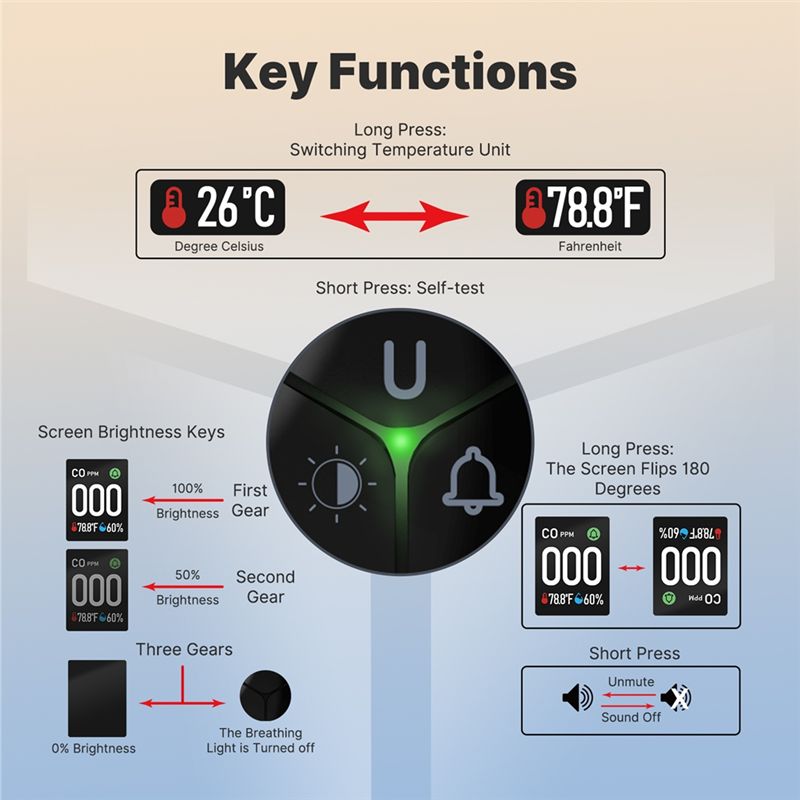 Built-In CO Monitor Alarm Soun - Co Detector Plug recensione e prezzo