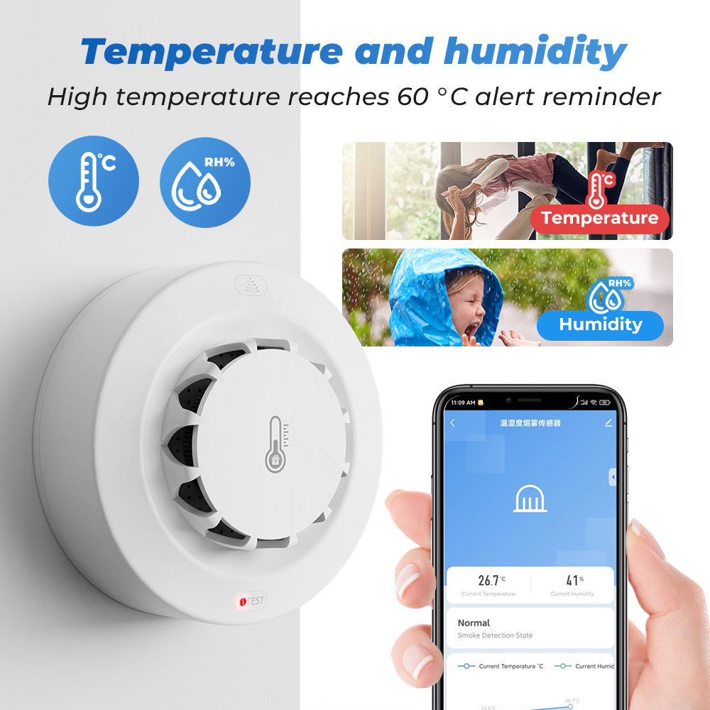 Tuya WiFi or Zigbee Smoke Dete - Smoke Detector Interconnected recensione e prezzo