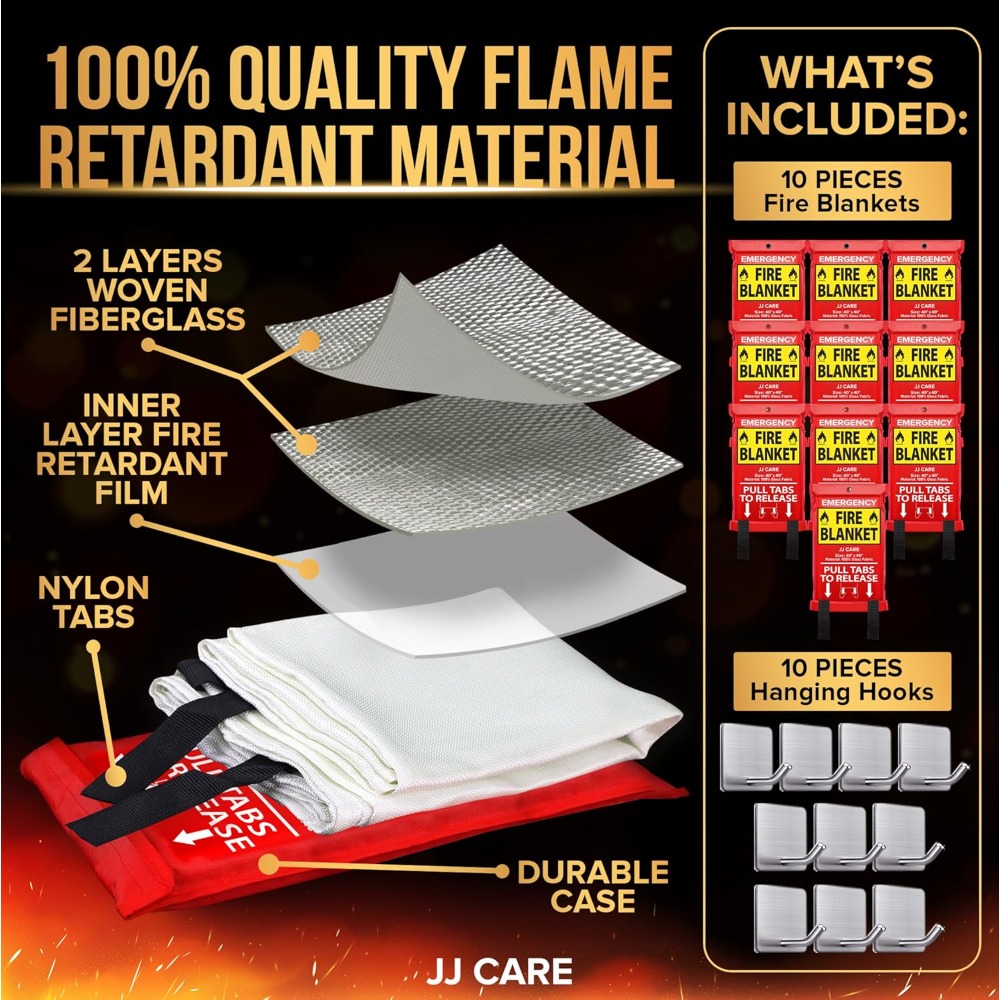 Fire Blanket – 10 Packs with H - Fire Blanket Kitchen recensione e prezzo
