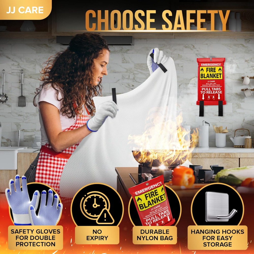Fire Blanket – 10 Packs with H - Fire Blanket Kitchen recensione e prezzo