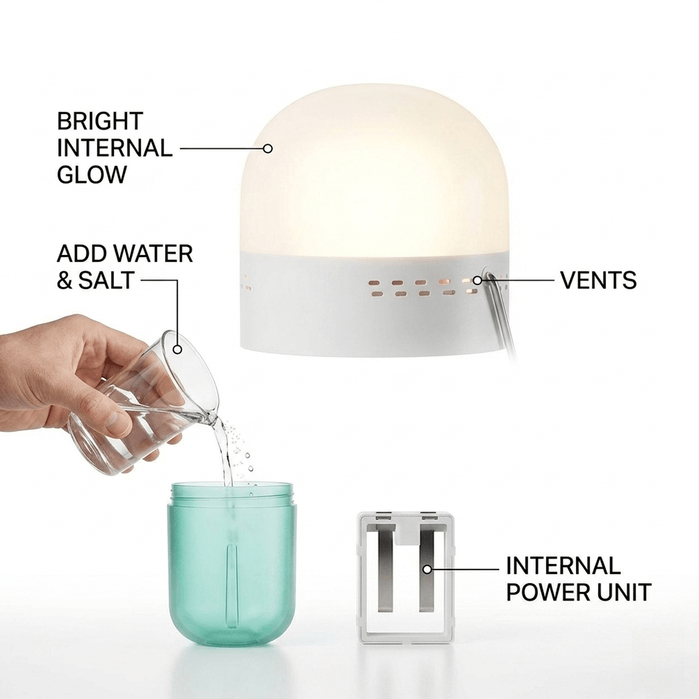 Portable Saline Lamp Compact 6 - Power Outage Light recensione e prezzo
