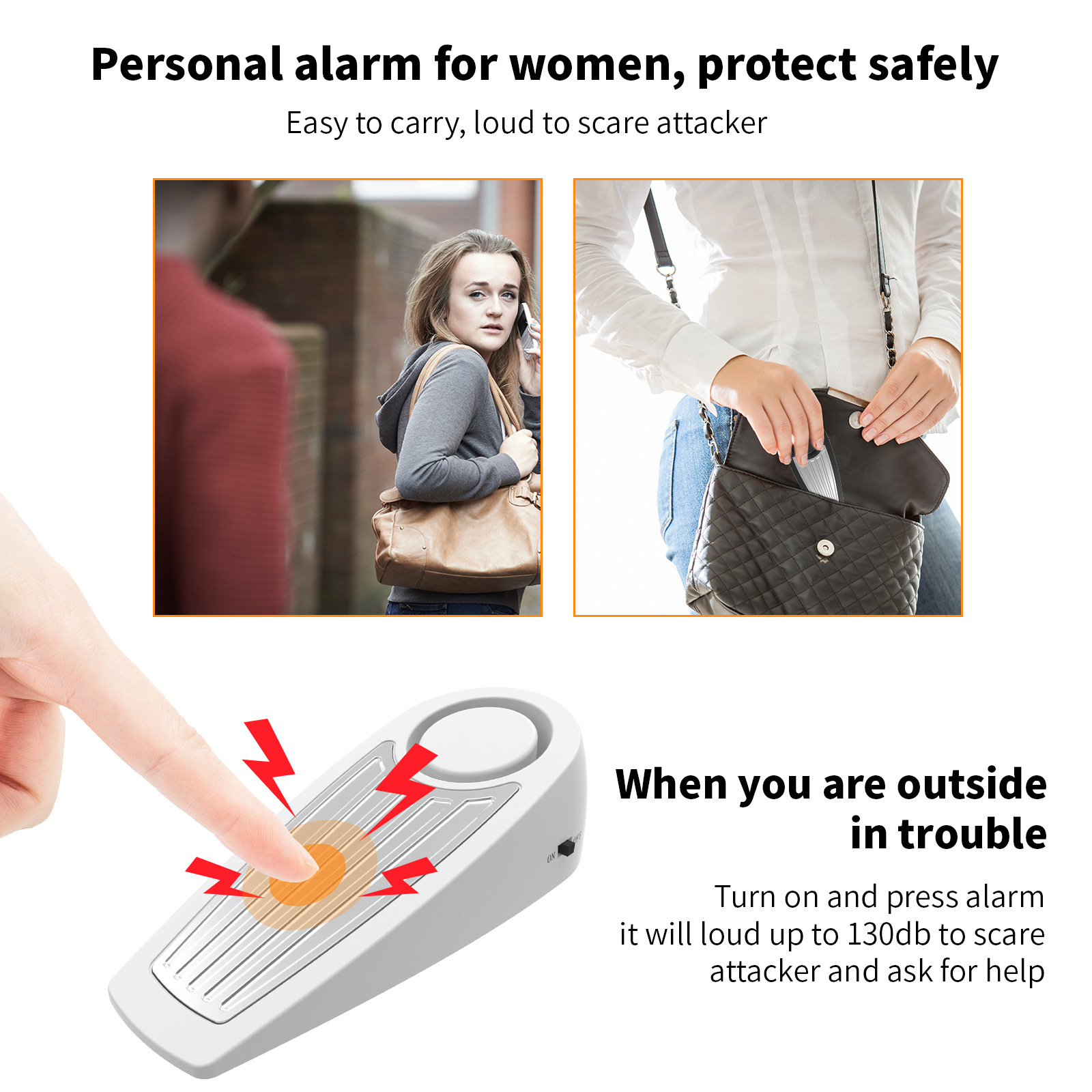 Wireless 130dB Door Stop Alarm - Door Stop Alarm recensione e prezzo