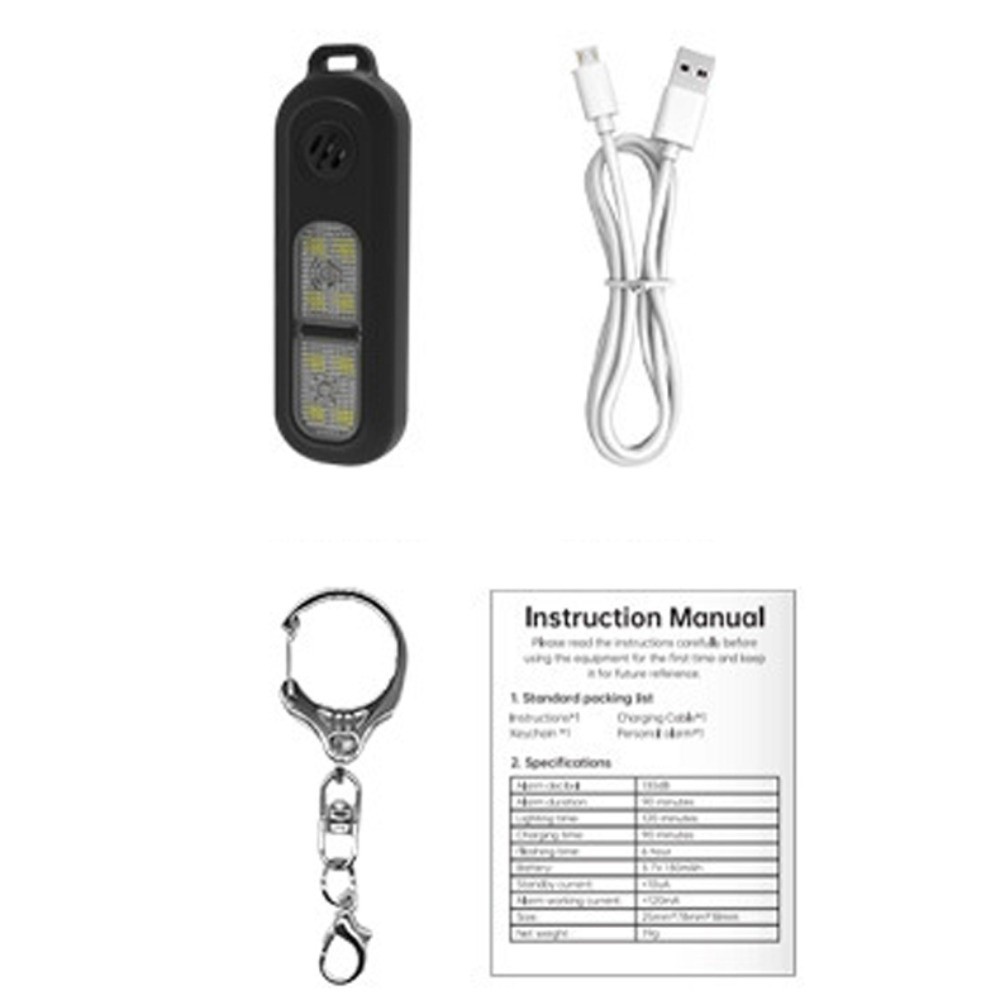 130dB Night Running Safety War - Personal Alarm Keychain recensione e prezzo