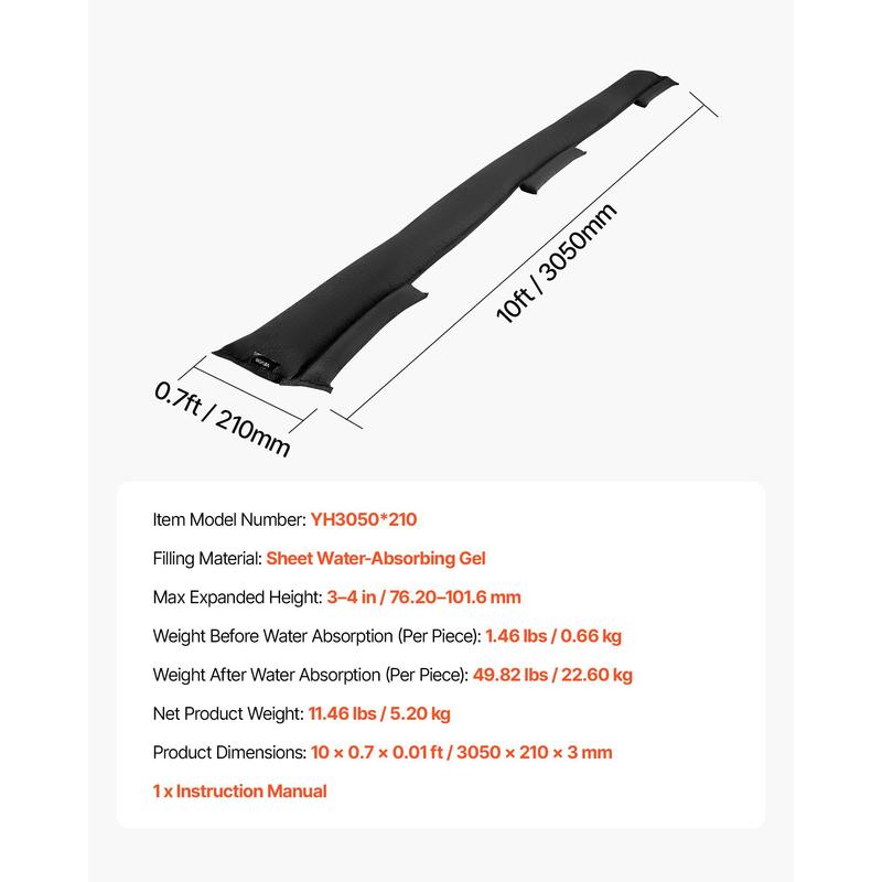 Flood Barrier, 8 Pack, 10 x 0. - Flood Barrier Bag recensione e prezzo