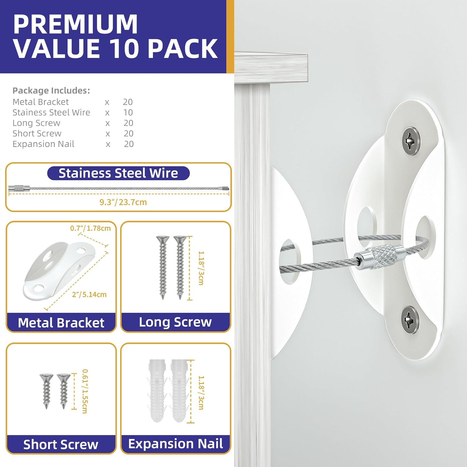 Furniture Anchors (10 Pack), F - Earthquake Anchor Strap recensione e prezzo