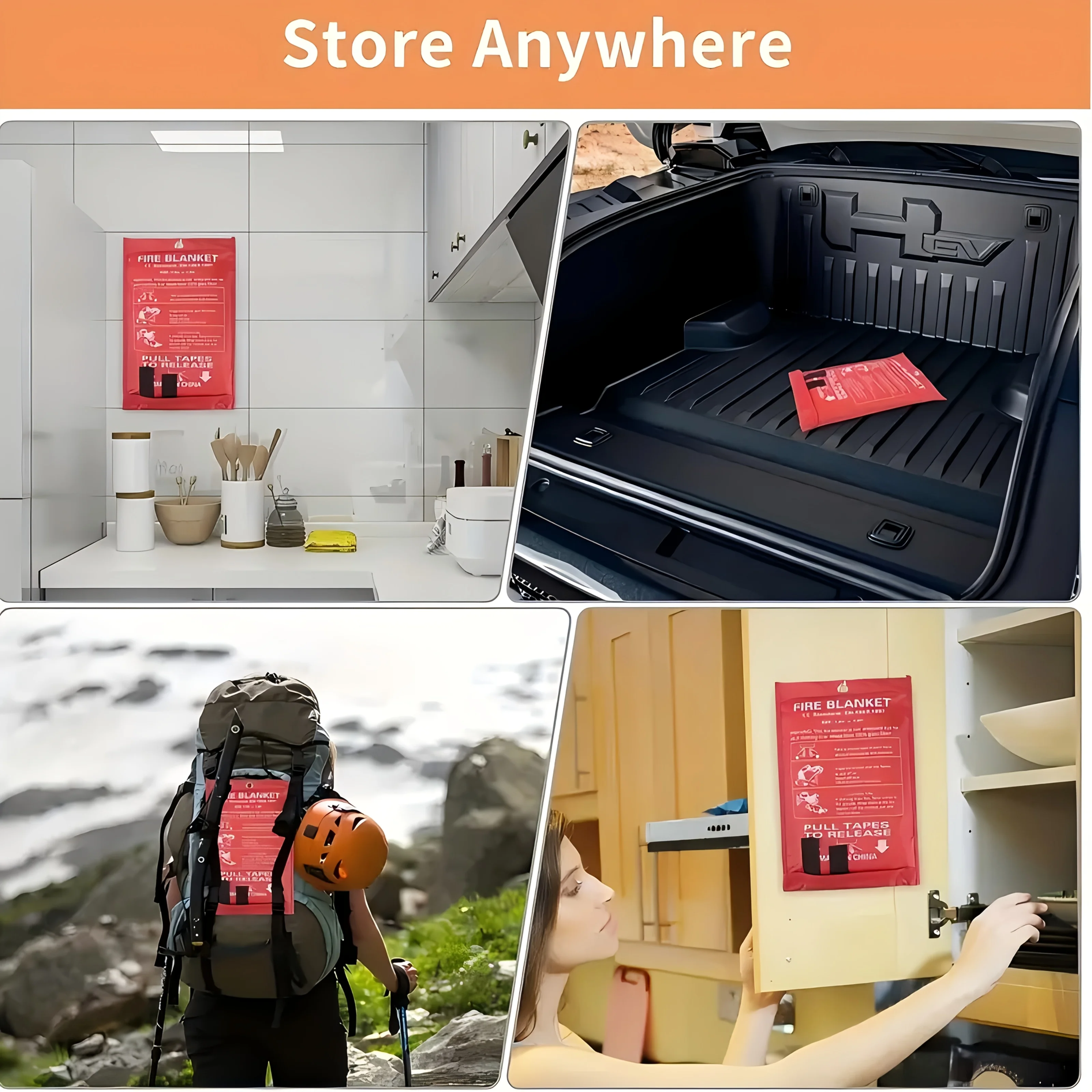 Fiberglass Fire Blanket Emerge - Fire Blanket Kitchen recensione e prezzo