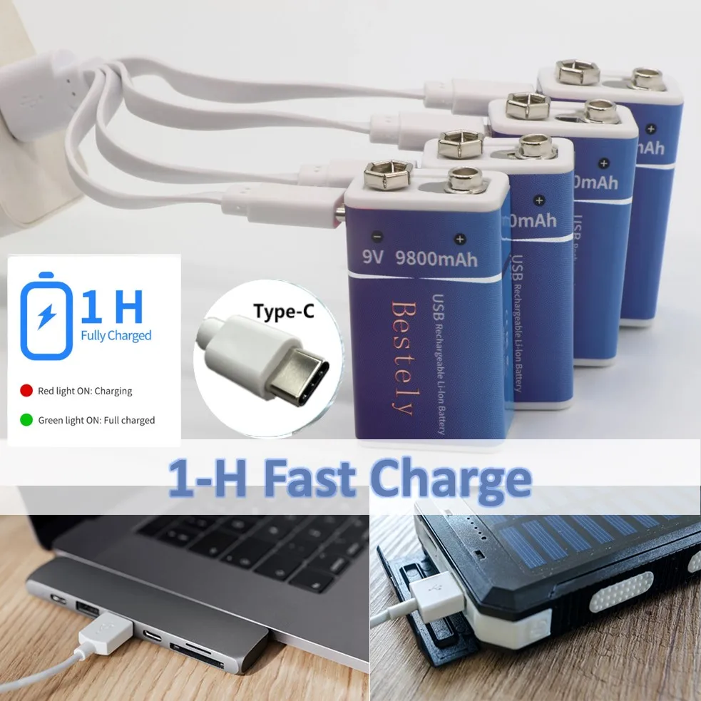 Rechargeable 9V Battery, 9800m - Smoke Detector Interconnected recensione e prezzo