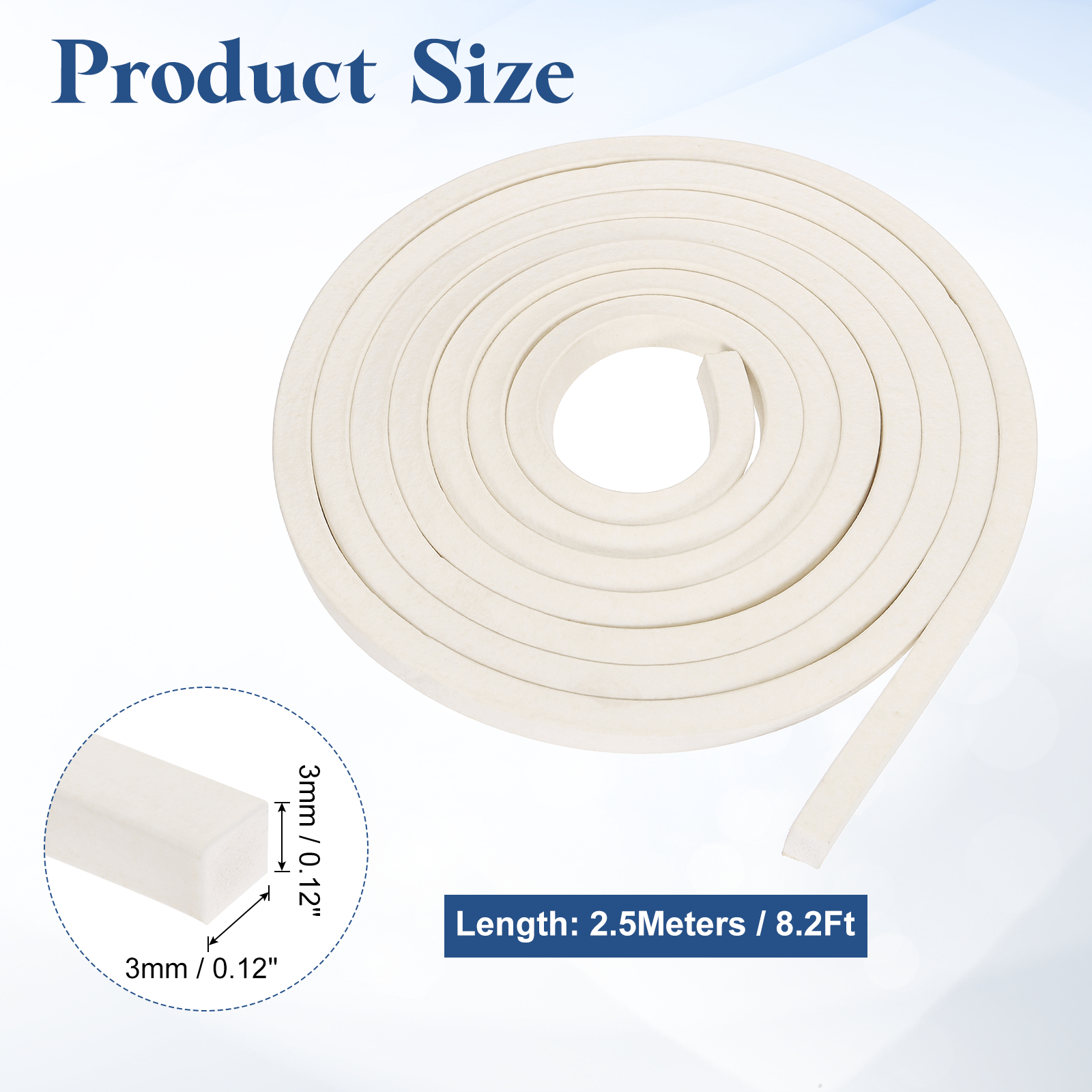 Uxcell 2.5Meters White Foam Ba - Window Lock Bar recensione e prezzo