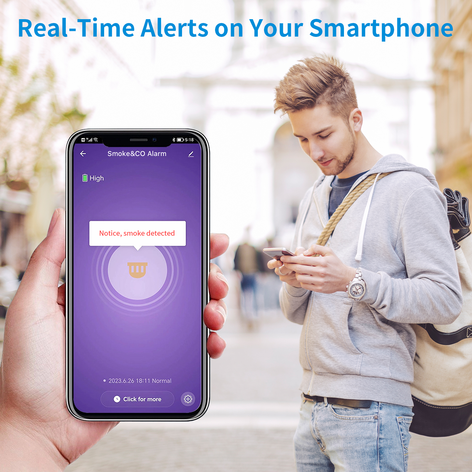 Wireless Interlinked Tuya Smok - Smoke Detector Interconnected recensione e prezzo