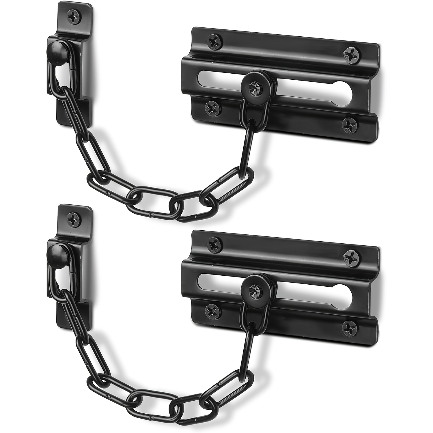 2 Pack Door Chain Lock Black,  - Security Chain Door recensione e prezzo