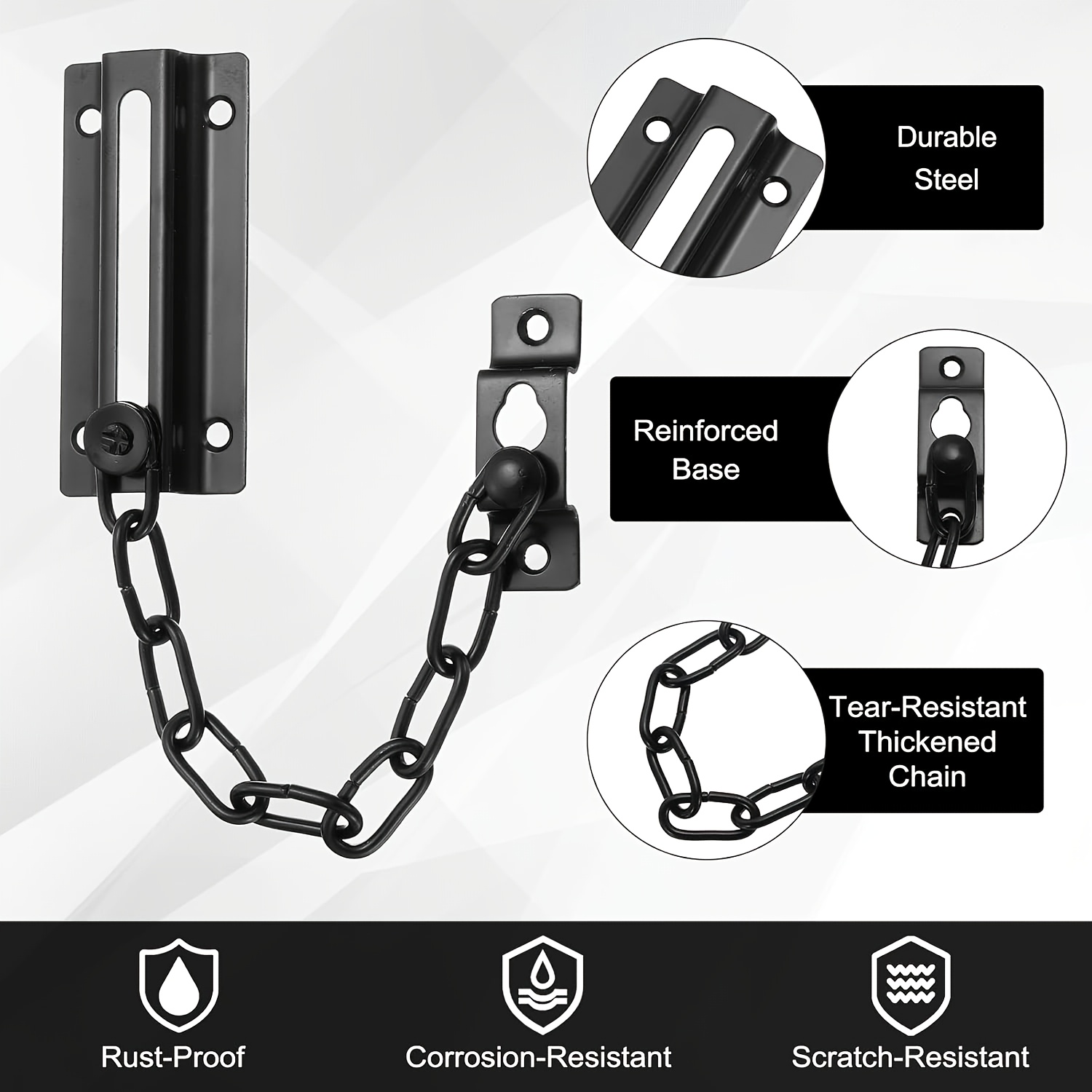 2 Pack Door Chain Lock Black,  - Security Chain Door recensione e prezzo