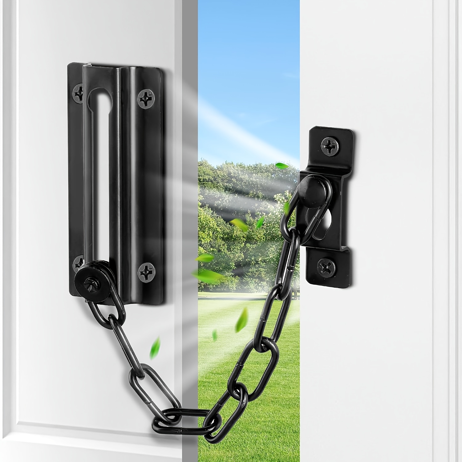 2 Pack Door Chain Lock Black,  - Security Chain Door recensione e prezzo