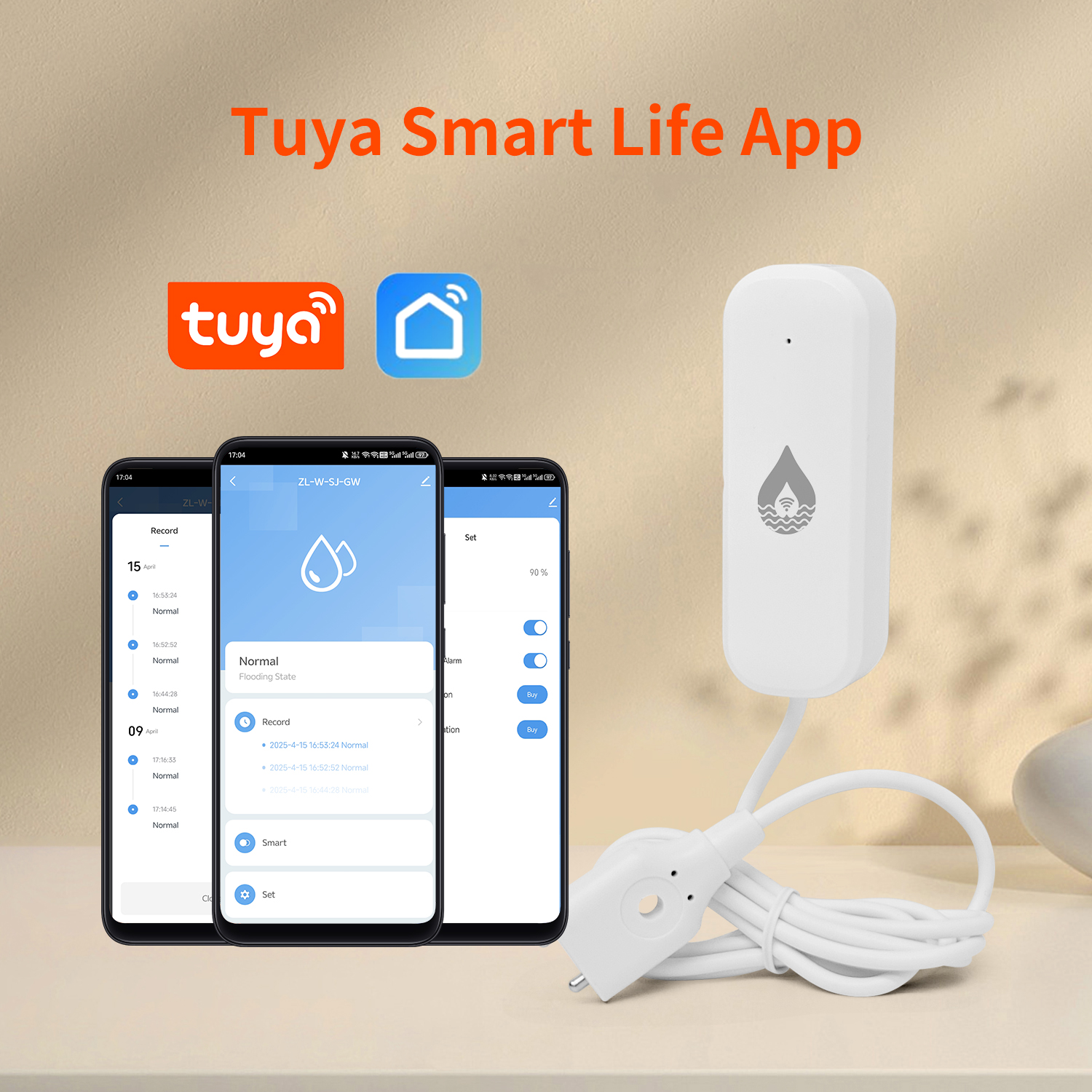YFK Tuya WiFi Water Leakage Se - Water Alarm Sensor recensione e prezzo