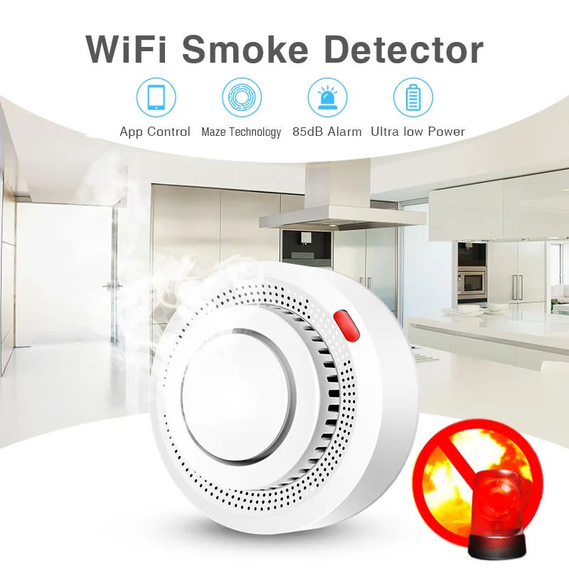 2 Pack Tuya Smart WiFi Smoke D - Smoke Detector Interconnected recensione e prezzo