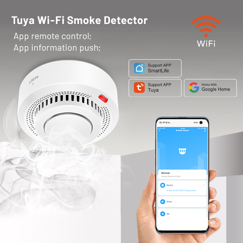 2 Pack Tuya Smart WiFi Smoke D - Smoke Detector Interconnected recensione e prezzo