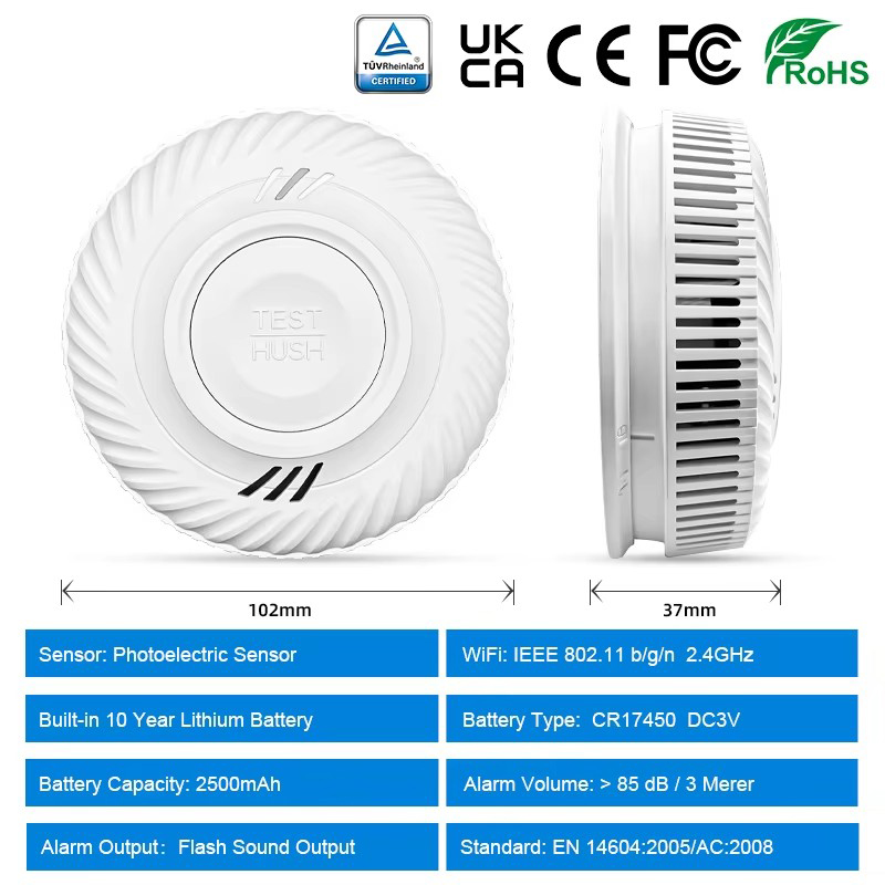 WiFi Tuya Smart Smoke Detector - Smoke Detector Interconnected recensione e prezzo