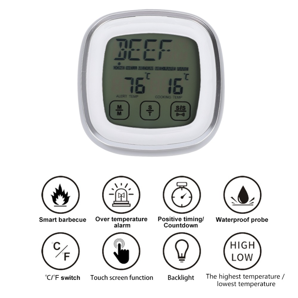 Touch Screen Digital Meat Ther - Pool Alarm Float recensione e prezzo