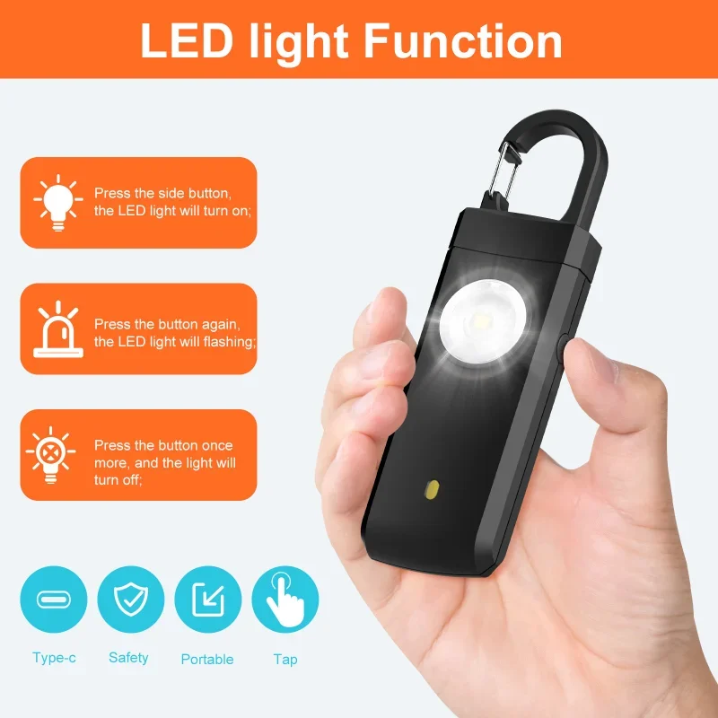 Self Defense LED Flashlight US - Personal Alarm Keychain recensione e prezzo