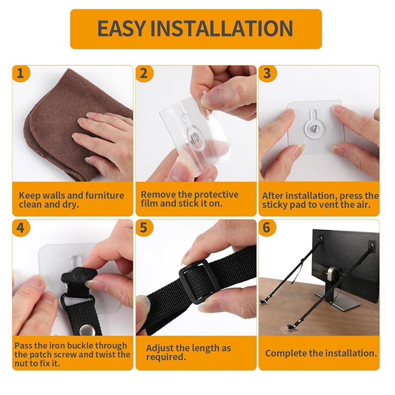 FULL-8 PCS TV Adjustable Safet - Earthquake Anchor Strap recensione e prezzo