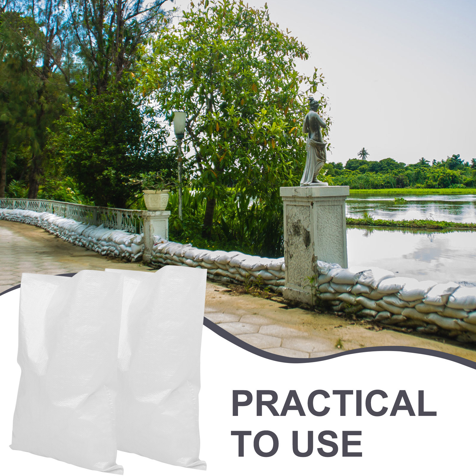 5Pcs Waterproof Woven Sandbags - Flood Barrier Bag recensione e prezzo