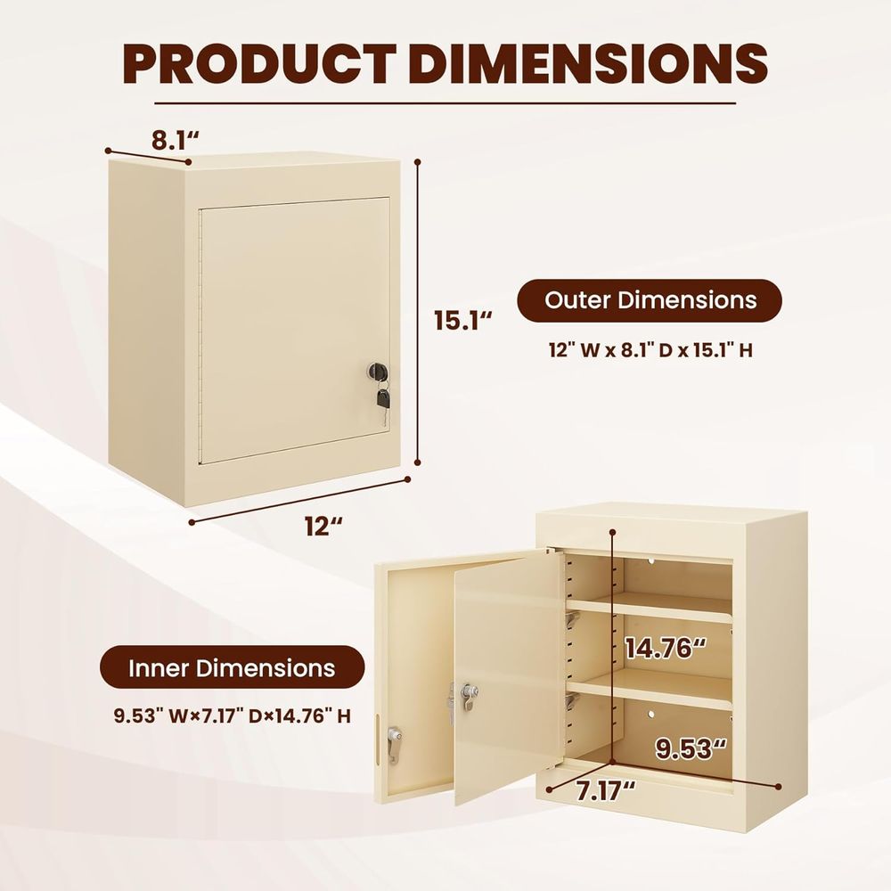 Double Door, Dual Key Lock Ste - Medicine Cabinet Lock recensione e prezzo