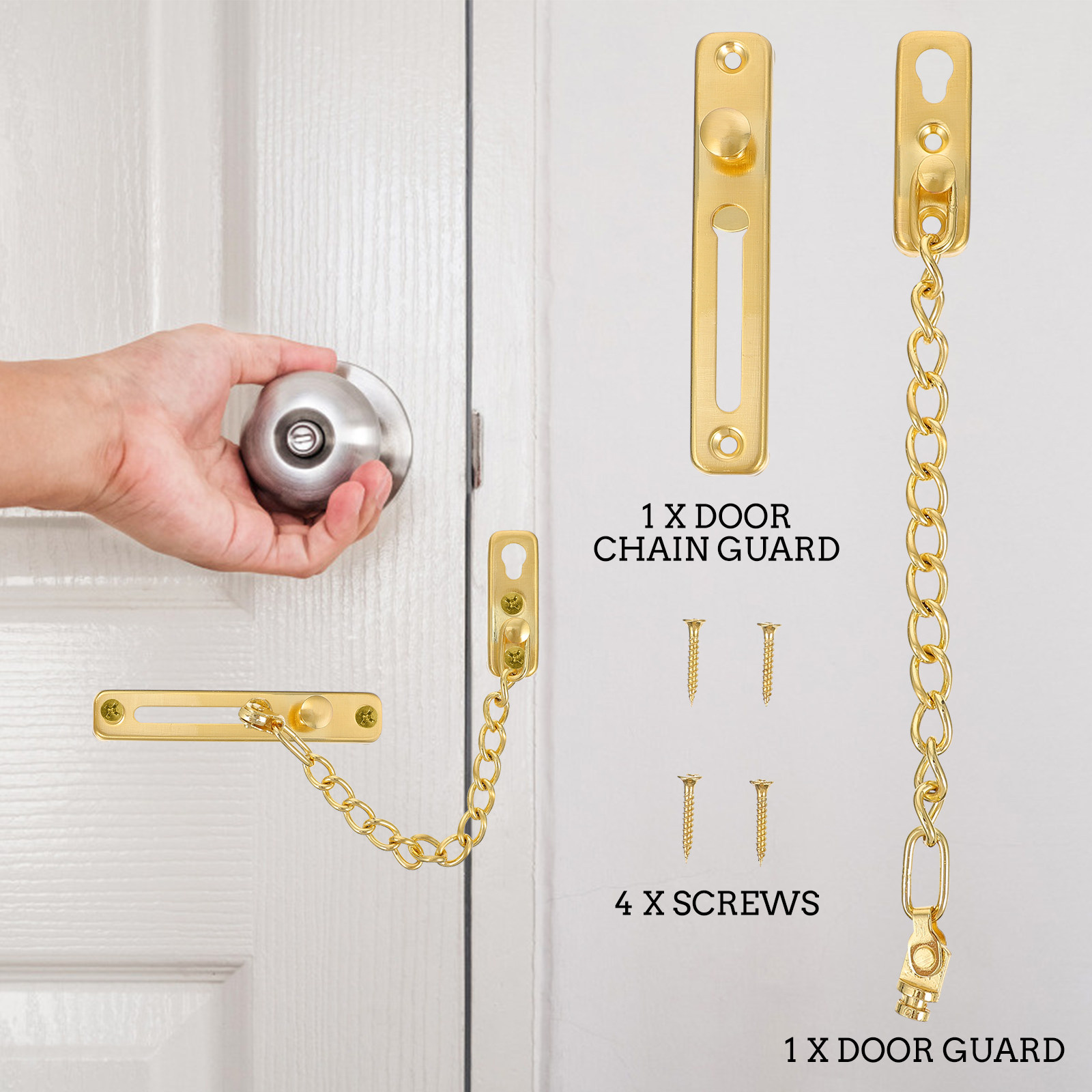 1Set Elegant Stainless Steel D - Security Chain Door recensione e prezzo