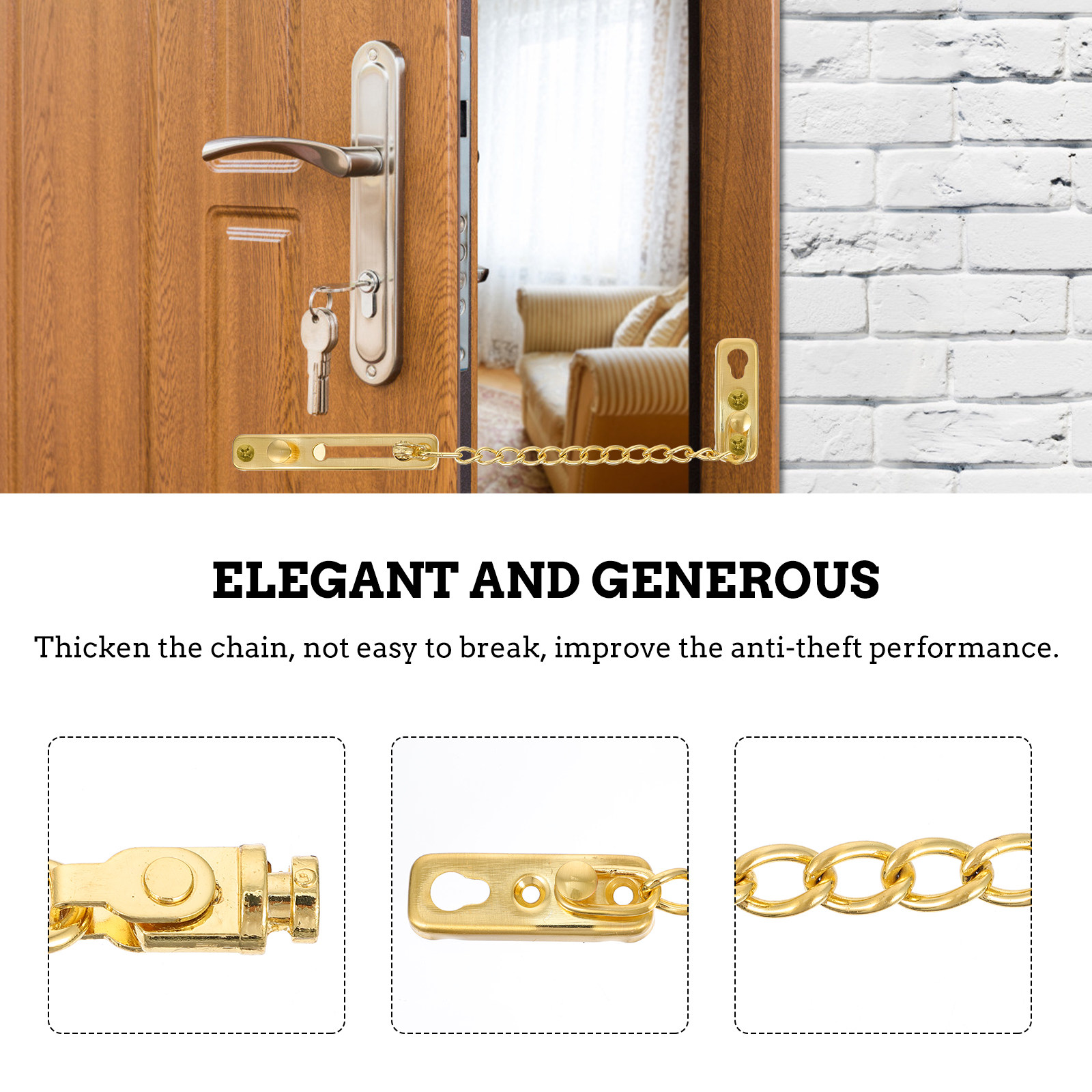 1Set Elegant Stainless Steel D - Security Chain Door recensione e prezzo