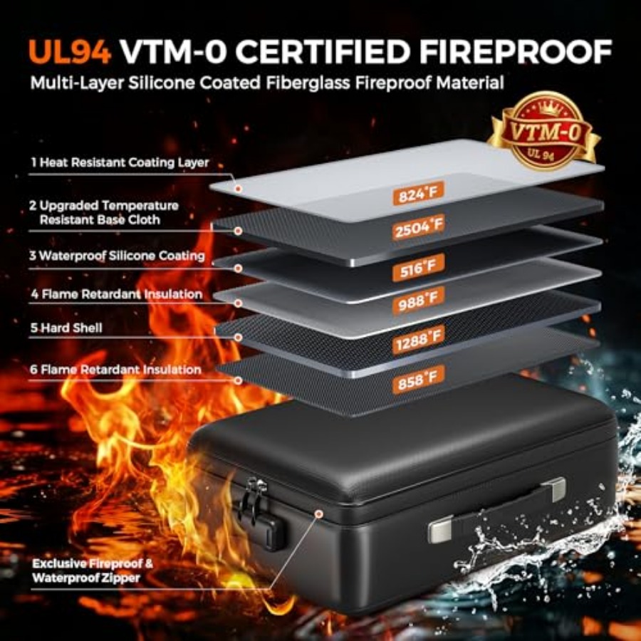 Grothery 5200°F Fireproof Docu - Fire Safe Document recensione e prezzo