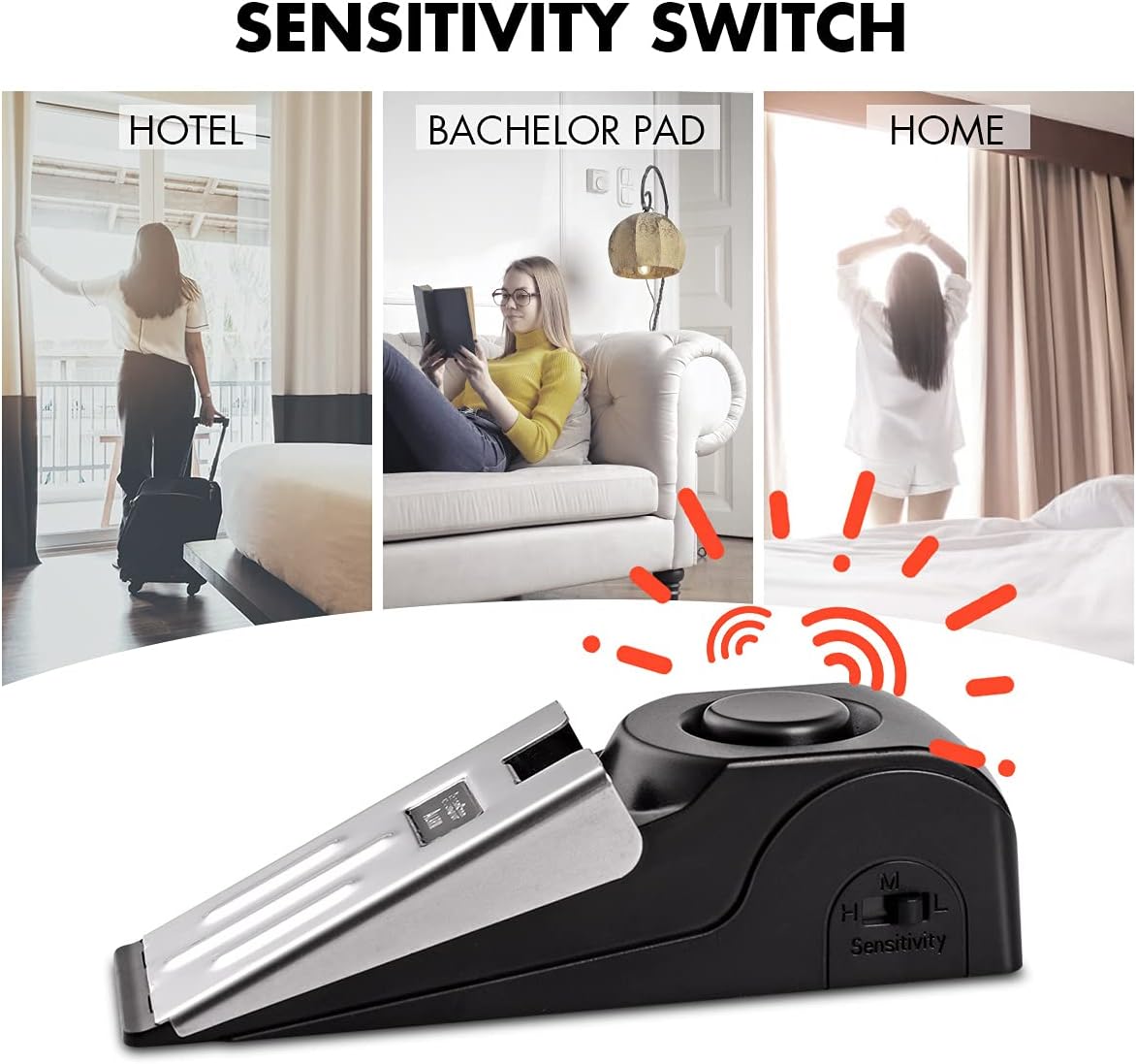 1/2Pcs Portable Travel 120 DB  - Door Stop Alarm recensione e prezzo