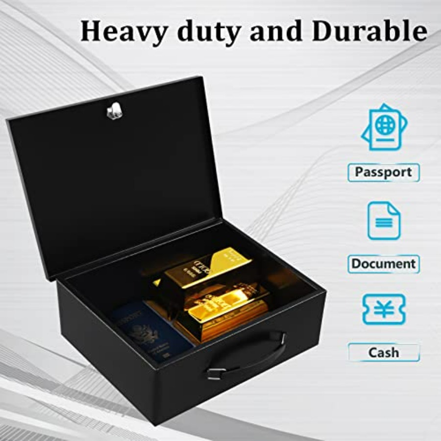 Portable Metal Safe Box with K - Fire Safe Document recensione e prezzo