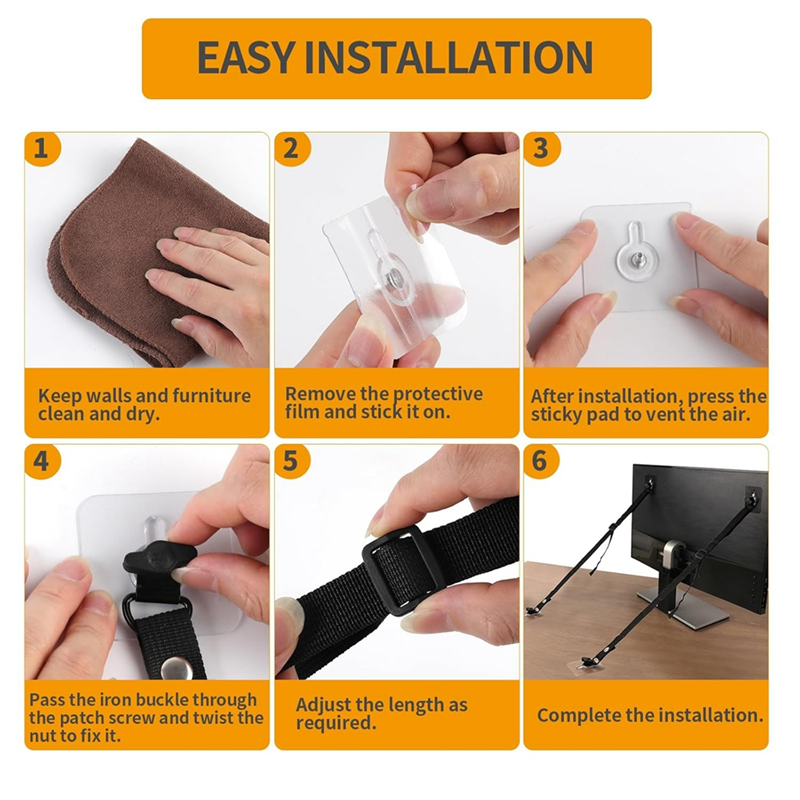 L62A 4 PCS Adjustable TV Safet - Earthquake Anchor Strap recensione e prezzo