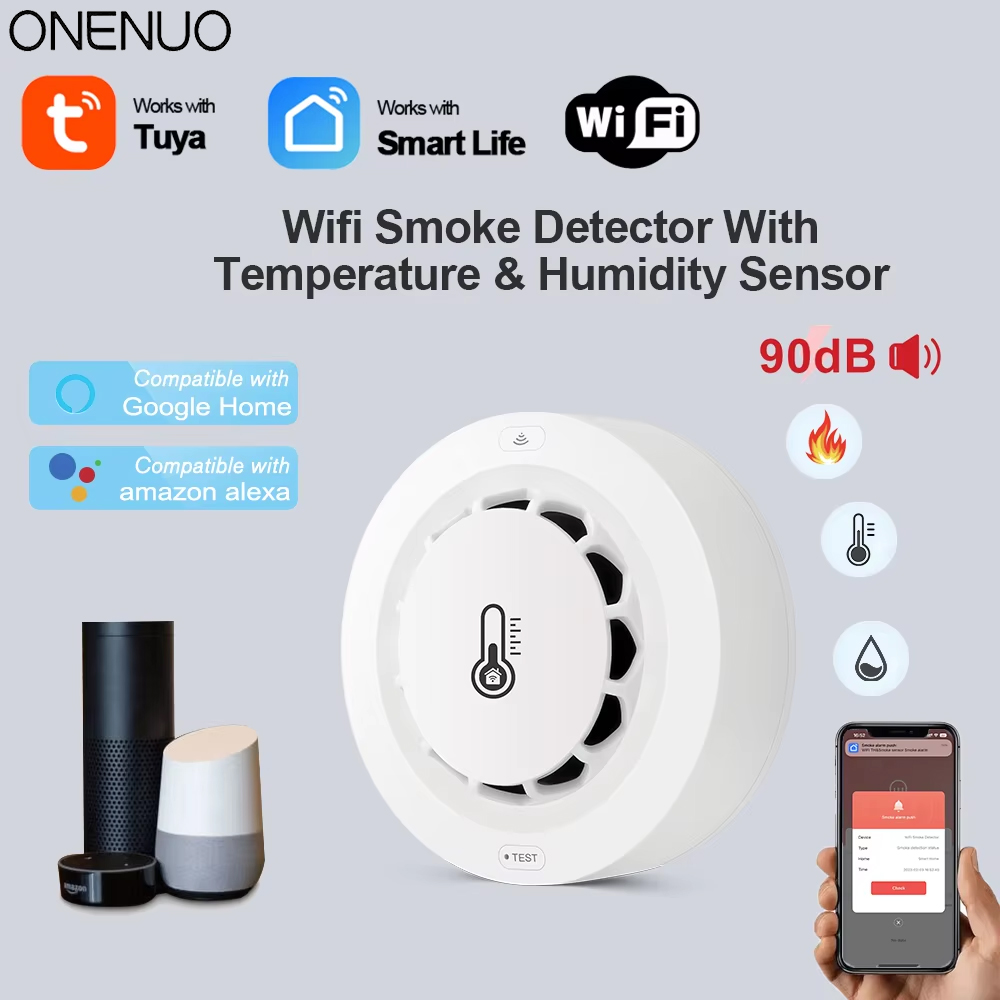Tuya WiFi Smoke Alarm Temperat - Smoke Detector Interconnected recensione e prezzo