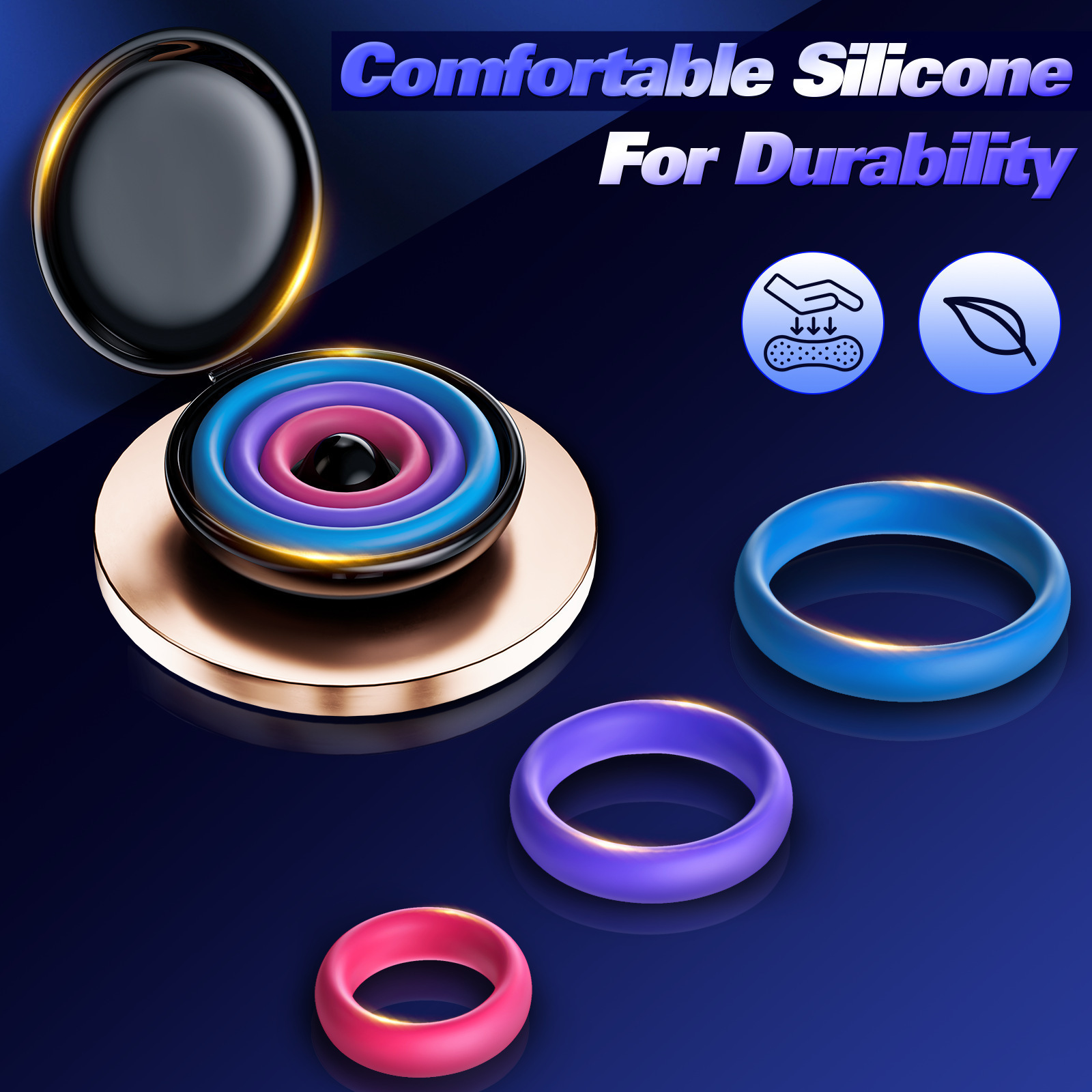 3pcs Silicone Cock Ring With P - Medicine Cabinet Lock recensione e prezzo
