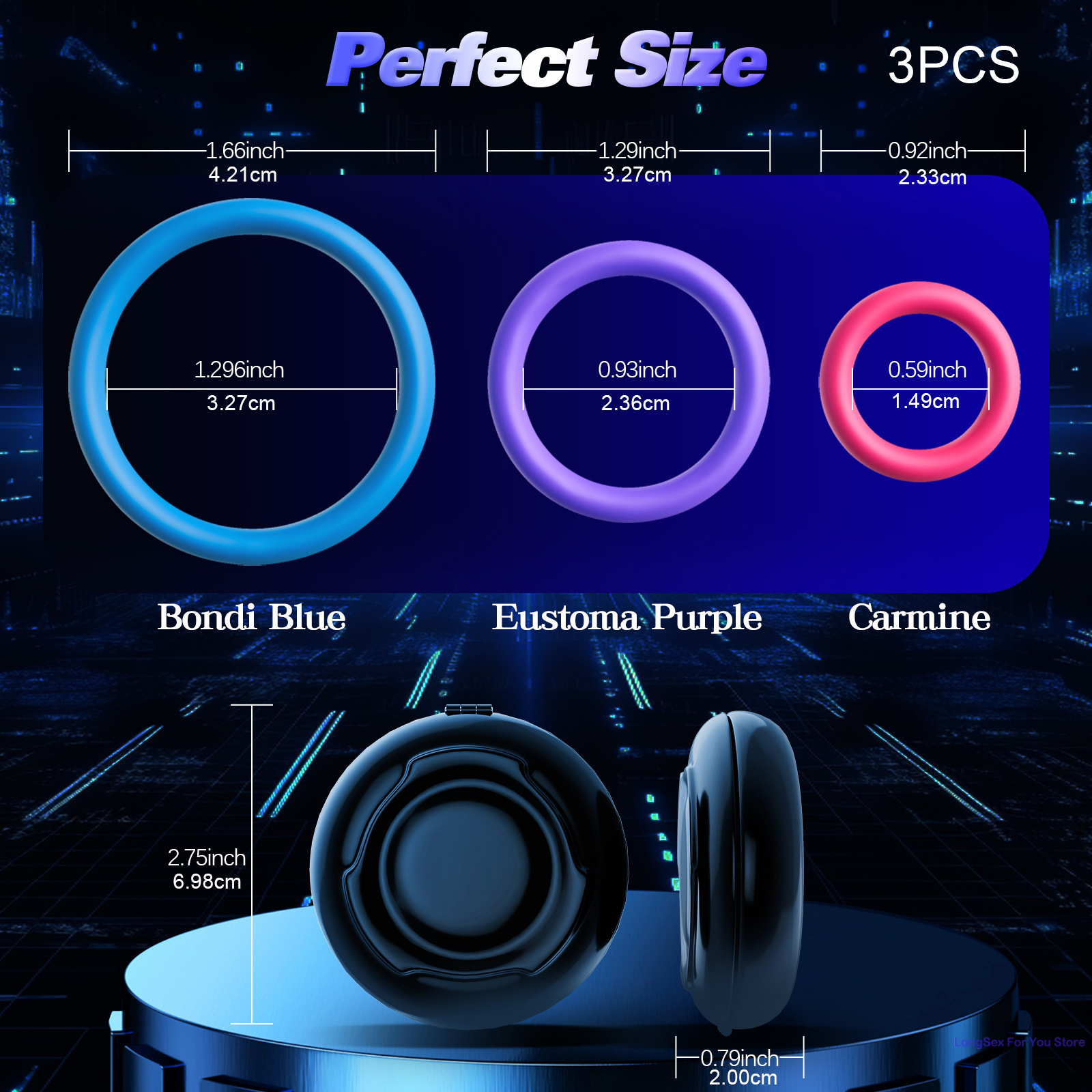 3pcs Silicone Cock Ring With P - Medicine Cabinet Lock recensione e prezzo