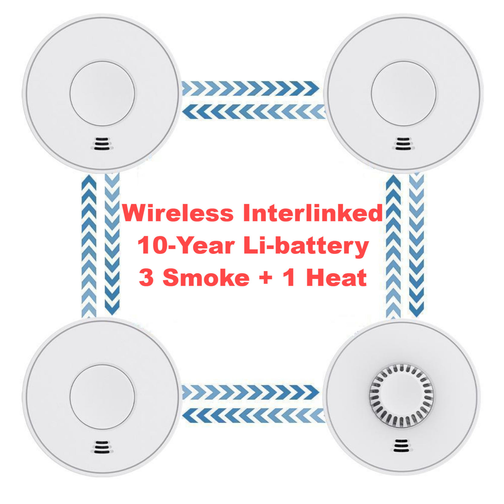 Wireless Interlinked Smoke and - Smoke Detector Interconnected recensione e prezzo
